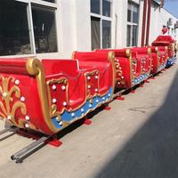 Jeux de terrain de jeux pour enfants, train électrique miniature du Père Noël, train sur rail pour parc d'attractions