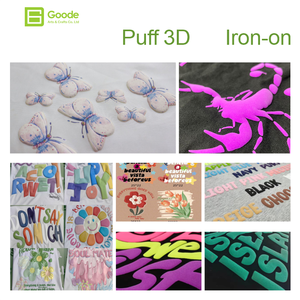 Goode Tendencia de Moda Estilo Y2K, Transferencia Térmica 3D con Efecto Hinchado, Diseño de Dibujos Animados, Prendas de Moda Ecológicas, PU Termoadhesivo Lavable con Espuma de Alta Densidad - Product Image 4