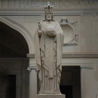 Statue de jésus en pierre catholique naturelle sculptée à la main, décoration en marbre