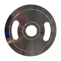 Plaques de poids calibrées en acier chromé de 35lb, logo personnalisé gratuit de haute précision pour haltères de levage de puissance de 2 pouces, vente en gros
