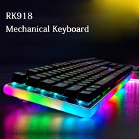 Clavier et souris de jeu mécaniques ergonomiques étanches RGB OEM Hot D503 Royal Kludge RK918 - Combo complet pour joueurs