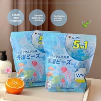 40/50/60 capsules de lessive jetables en gel et perles de lessive, solution de lavage 5-en-1 pour vêtements