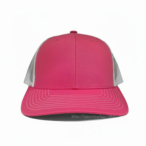 Gorra Trucker de Malla de Lona/Denim Rosa/Blanco con Logotipo Personalizado OEM, Estilo Moderno para Exteriores, Promoción Mayorista para Propietarios de Negocios - Product Image 1