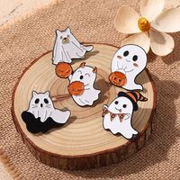 2022 Hadiah Natal Lucu Hantu Jack-o-lentera Kustom Enamel Pin Halloween Dekorasi Logam Kerah Pin
