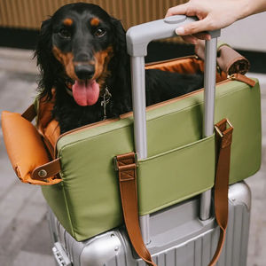 Toptan Lüks Suni Deri Evcil Hayvan Araba Koltuğu Güvenlik Orta Konsol Tasarımı Ters Çevrilebilir Mat Çok Fonksiyonlu Seyahat Taşıyıcısı Köpek Kedi için - Product Image 3