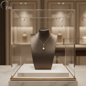 Collar con Colgante de Cobre de Moda UM Jewelry, Perla de Agua Dulce y Circonita de Color para Unisex/Hombres/Mujeres, Regalo de San Valentín - Product Image 5