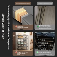 Modernes Minimalistisches Mehrstöckiges Schuhregal aus Kohlenstoffstahl für den Hausgebrauch Installationsfreies Design für Eingangsbereich/Flur/Halle