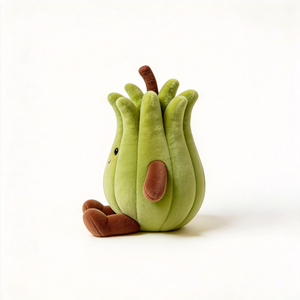 Juguete de Peluche de Fruta Verde Personalizado, Lindo Pimiento, Cactus y Pera de Peluche con Cara Pequeña, Adorable Fruta de Pie con Botas Marrones - Product Image 3