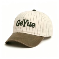Gorra de Béisbol Retro de 6 Paneles con Logotipo Personalizado al por Mayor, Bordado 3D de Letras Grandes, Dos Tonos, para Marcas