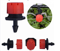 WHY358 En gros Goutteur d'irrigation de jardin réglable à 8 trous avec régulateur de débit d'eau et buse à tête rouge