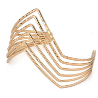 Bracelet de bras pour femme en alliage, design simple, accessoire de mode