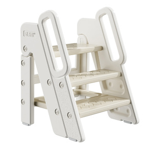 Ventes directes Enfants Toddler <span class=keywords><strong>Tour</strong></span> d'apprentissage Tabouret de toilette antidérapant En plastique Pliant Multi Hauteurs 2 Marchepied Escabeau - Product Image 6