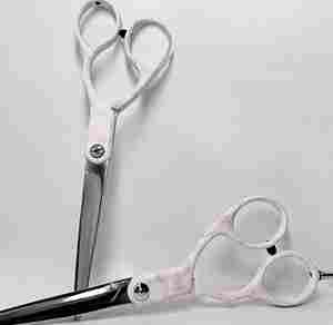 Ciseaux de coiffure professionnels personnalisables de finition droite de bord droit pointu d'acier inoxydable - Product Image 5