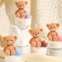 Bougie parfumée en forme d'ours en peluche, mini bougie dans un verre, cadeau pour une fête de naissance, un mariage, un cadeau pour les invités, décoration de table à la maison