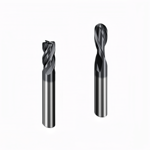 เครื่องกัด CNC HRC55ทังสเตนคาร์ไบด์แข็งแบบ4มุมรัศมีตายเหล็กสแตนเลสปรับแต่ง OEM - Product Image 2