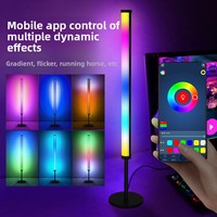 Lumière ambiante RGB pour ordinateur de bureau, lumière rythmique activée par le son pour jeux sur ordinateur, veilleuse de chevet pour chambre à coucher