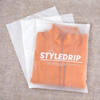 Sacs d'emballage en plastique givré à fermeture éclair personnalisés avec logo pour t-shirts imprimés – Vente chaude
