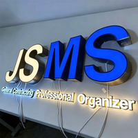 Enseigne publicitaire murale extérieure en lettres 3D lumineuses à LED, logo en acrylique pour devanture de magasin, étanche IP65