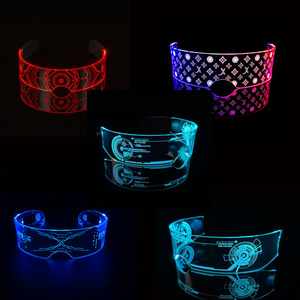 LED Luminous Glasses Shield Shape Multi Color <b>Light</b> Up For Parties Nightclubs Bars Entertainment Venues - Product Image 1