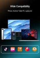 Nouveau microphone cravate sans fil avec suppression du bruit, autonomie de 30 heures, système de microphone cravate sans fil pour iOS et Android