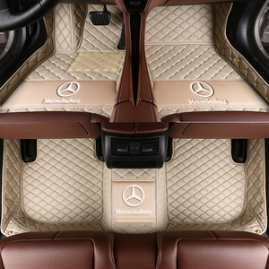 Ensemble de tapis de voiture <span class=keywords><strong>Mercedes</strong></span> de luxe haut de gamme 2025 Nouveau logo personnalisé Antidérapant Cuir Imperméable Résistant à l'usure 20 mm d'épaisseur Sol de voiture - Product Image 5