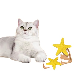 Jouet pour chat en forme de gourde de soie, en forme d'étoile de mer, pour nettoyer les dents, contient de la catnip, fournitures pour animaux de compagnie naturelles - Product Image 1