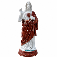 Statue du Sacré-Cœur de Jésus en marbre multicolore, sculptée à la main, sculpture religieuse pour la décoration de jardin d'église catholique