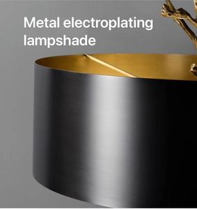 PM hiện đại sang trọng đồng chi nhánh đèn bàn đá cẩm thạch K9 pha lê đọc sách Đèn bàn phòng ngủ đầu giường sống bảng ánh sáng - Product Image 4