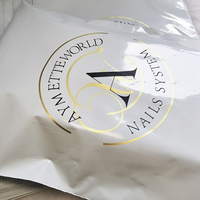 Enveloppe en poly blanche imprimée personnalisée écologique imperméable à l'eau auto-adhésif Sacs d'expédition de courrier avec votre logo