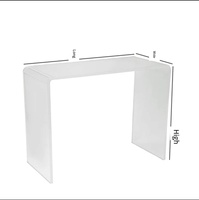 Bureau de travail en acrylique transparent, bureau d'étude moderne, table à maquillage créative suspendue, table de maquillage, bureau d'ordinateur. Personnalisable.