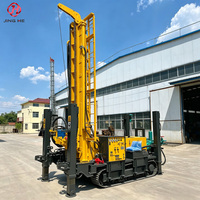 Foreuse de puits d'eau portable rotative hydraulique diesel JHS-400 haute flexibilité avec une profondeur de 400 m, efficace et durable