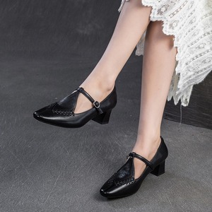 Zapatos de plataforma Retro Mary Jane, cómodos, modernos, a la moda, de tacón alto, elegantes y graciosos para mujer - Product Image 3