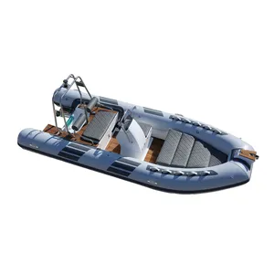 CE Certified Inflatable Sport Fishing Boat PVC Hypalon Fiberglass Catamaran With Outboard Engine Rigid Inflatable Boat RIB