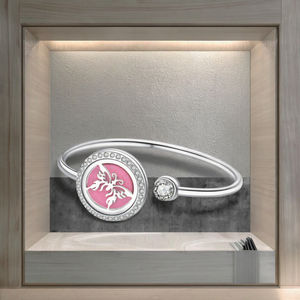 Brazaletes de moda unisex con diseño de árbol geométrico hueco y pedrería, tipo brazalete abierto, con difusor de aceites esenciales y aromaterapia, y caja de perfume - Product Image 2