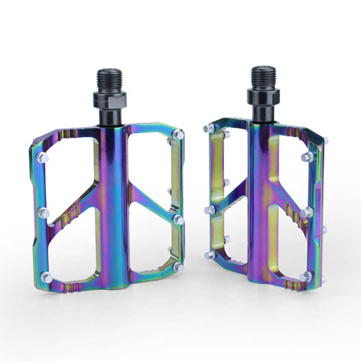 FrontStep Two gekleurde magnesium aluminium anti-slip pedalen lichte fietspedalen voor BMX/MTB/mountainbike-pedalen met hoogwaardige Cr-Mo-stalen assen (groen