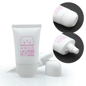 سعر المصنع مباشرة غطاء برغي أبيض واقي من الشمس كريم الحماية التعبئة والتغليف البلاستيكية مستحضرات التجميل أنبوب ضغط لينة - Product Image 1