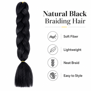 Vente en gros usine : Extensions <span class=keywords><strong>de</strong></span> cheveux synthétiques naturels noirs Jumbo pour tresses, tresses au crochet, queues <span class=keywords><strong>de</strong></span> <span class=keywords><strong>cheval</strong></span> et coiffures africaines - Product Image 1