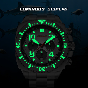 Reloj mecánico automático LIGE FE-1008 de zafiro para hombre, de lujo, de acero inoxidable, resistente al agua hasta 100 m, VD57, automático + caja de regalo - Product Image 5