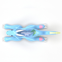 Flotteur gonflable de piscine de dragon rose bleu Rid-ons Dragon volant gonflable fait sur commande bondissant le dessin animé