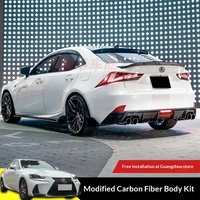 Kit carrosserie en fibre de carbone pour Lexus IS200 IS300 IS250 (2013-2019) : Spoiler, Diffuseur, Jupes latérales, Lame avant, Pare-chocs avant et arrière