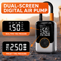 Pompe à air pour voiture sans fil, gonfleur électrique portable haute pression avec matériau ABS, surveillance de la pression des pneus à double écran