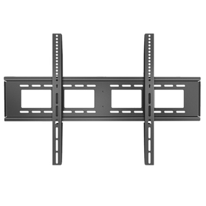 Support mural TV articulé inclinable robuste à double bras en métal noir, design à double crochet en forme de H avec trous circulaires - Product Image 1