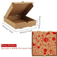 Günstige Recycelbare Wellpappe-Pizzabox mit Prägungsoption Individueller Logodruck 40x40 Quadratische Box für Pizzerien
