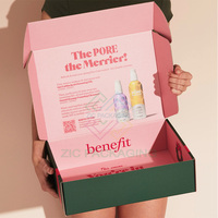 Hochwertiges individuell bedrucktes Logo Wellpappe Rosa Verpackungs karton Unterwäsche Geschenke Schuhe Kleidung Versand Versand box
