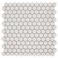 Mosaïque hexagonale en verre artistique émail irisé couleur unie pour sol et mur de salle de bain