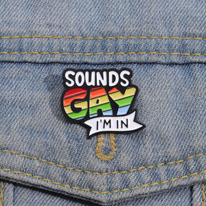 Regenboog Lgbt Email Pins Klinkt Gay Im In Gay Custom Metalen Badges Mode Broches Voor Rugzakken Hoeden Kleding - Product Image 4