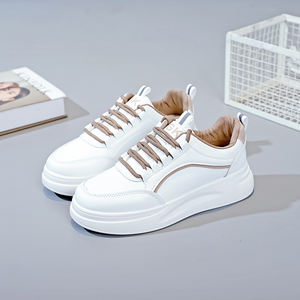 सदाबहार महिला कोरियन राउंड टो फीता-अप नया डिजाइन नरम शरद ऋतु आकार 35-40 महिलाओं के लिए - Product Image 4