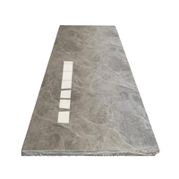 Le haut PVC de marbre brillant intérieur couvre des panneaux de mur d'ardoise de carbone pour la décoration intérieure