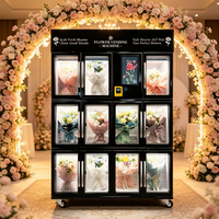 Distributeur Automatique de Fleurs Réfrigéré 24h/24 avec SDK, Paiement par Carte de Crédit, Monnayeur, Refroidissement LED, Kiosque Libre-Service pour Bouquets, Idéal Centres Commerciaux et Extérieur