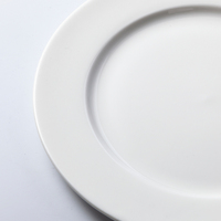 Ensemble de salle à manger personnalisable, en céramique, porcelaine blanche, hôtel 6 pouces, 7 banquets ronds, bas prix, assiette de Restaurant